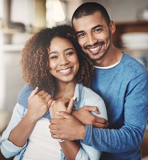 Portrait of a happy young couple
